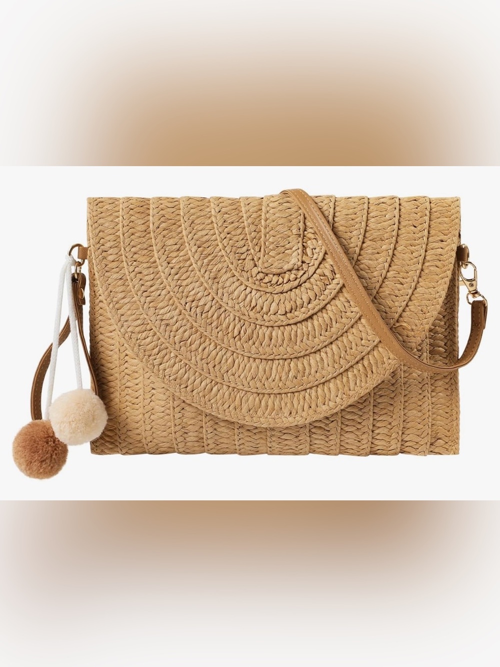 NEW, Women Straw Shoulder Bag Woven Beach Purse Summer Crossbody Clutch - Picture 14 of 15